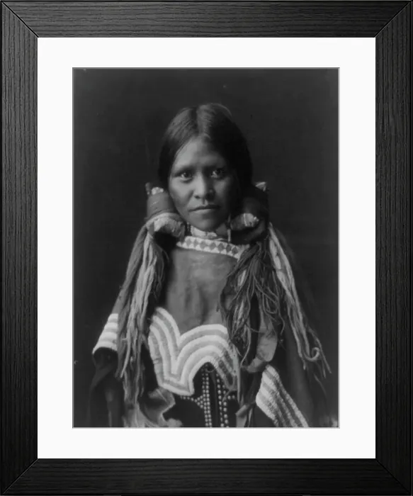 Framed Print : Jicarilla girl, 1904, c1905. Creator: Edward Sheriff Curtis Framed Print : Jicarilla girl, 1904, c1905. Creator: Edward Sheriff Curtis