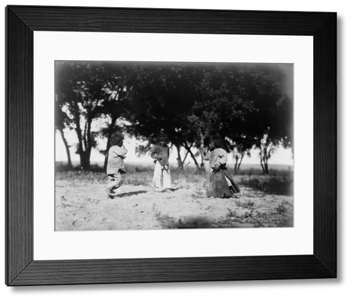 Framed Print : Child life, the cotton woods-Navaho, c1905. Creator: Edward Sheriff Curtis Framed Print : Child life, the cotton woods-Navaho, c1905. Creator: Edward Sheriff Curtis