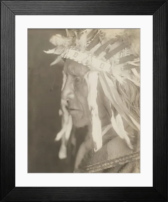 Framed Print : Ogalala Chief, 1905. Creator: Edward Sheriff Curtis Framed Print : Ogalala Chief, 1905. Creator: Edward Sheriff Curtis