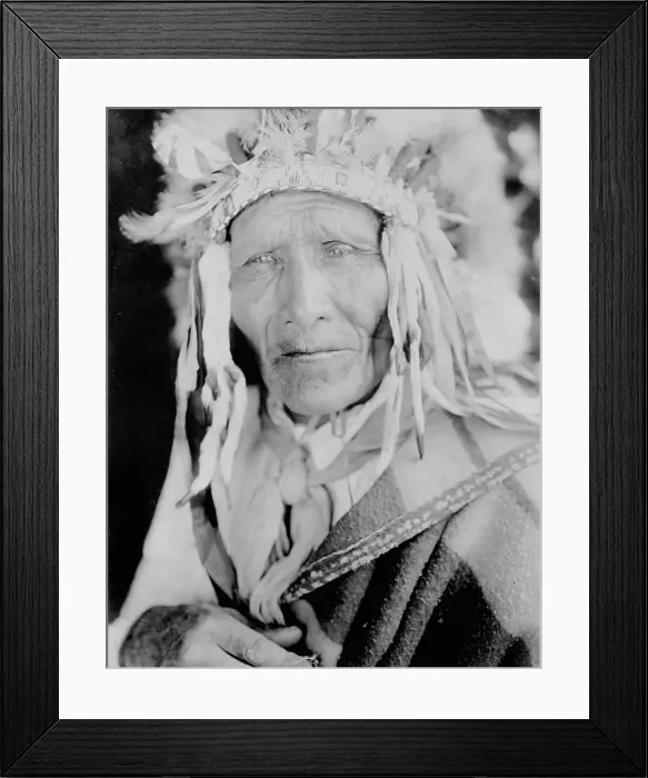 Framed Print : Ogalala chief, c1905. Creator: Edward Sheriff Curtis Framed Print : Ogalala chief, c1905. Creator: Edward Sheriff Curtis