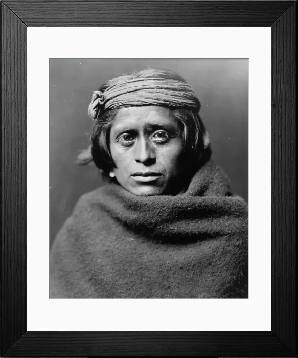 Framed Print : A Zuni man, c1903. Creator: Edward Sheriff Curtis Framed Print : A Zuni man, c1903. Creator: Edward Sheriff Curtis