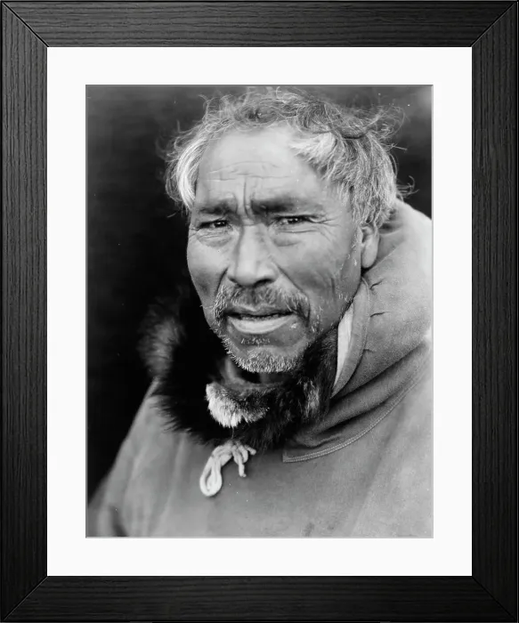 Framed Print : Cape Prince of Wales man, c1929. Creator: Edward Sheriff Curtis Framed Print : Cape Prince of Wales man, c1929. Creator: Edward Sheriff Curtis