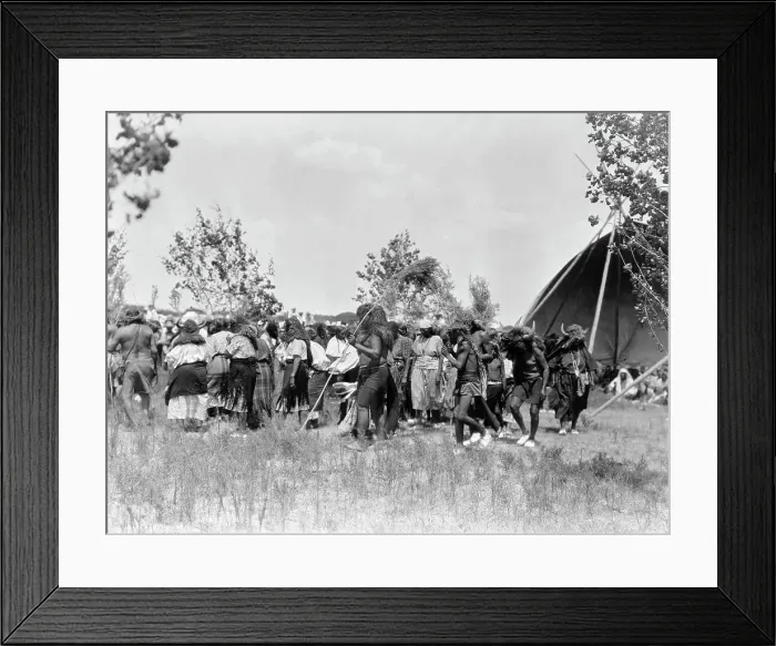 Framed Print : Buffalo Society, animal dance-Cheyenne, c1927. Creator: Edward Sheriff Curtis Framed Print : Buffalo Society, animal dance-Cheyenne, c1927. Creator: Edward Sheriff Curtis