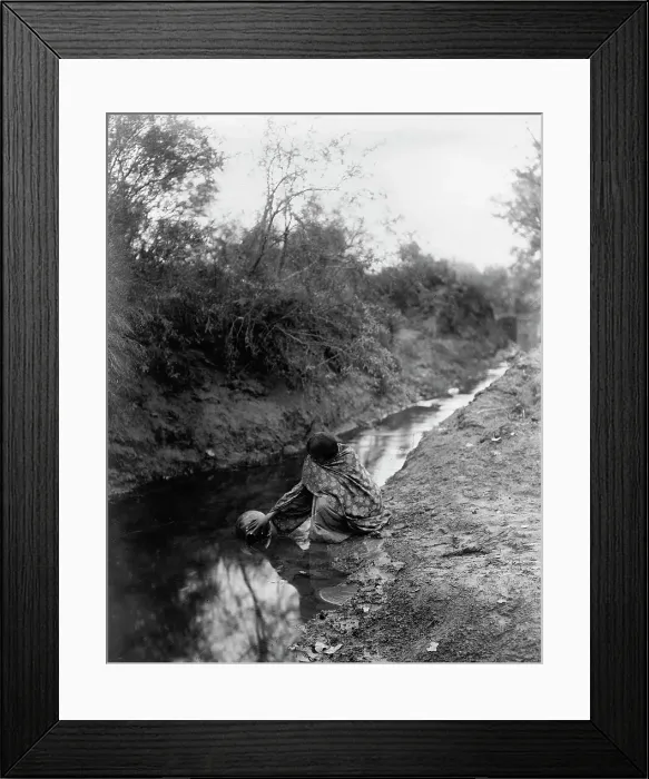 Framed Print : Maricopa water girl, c1907. Creator: Edward Sheriff Curtis Framed Print : Maricopa water girl, c1907. Creator: Edward Sheriff Curtis