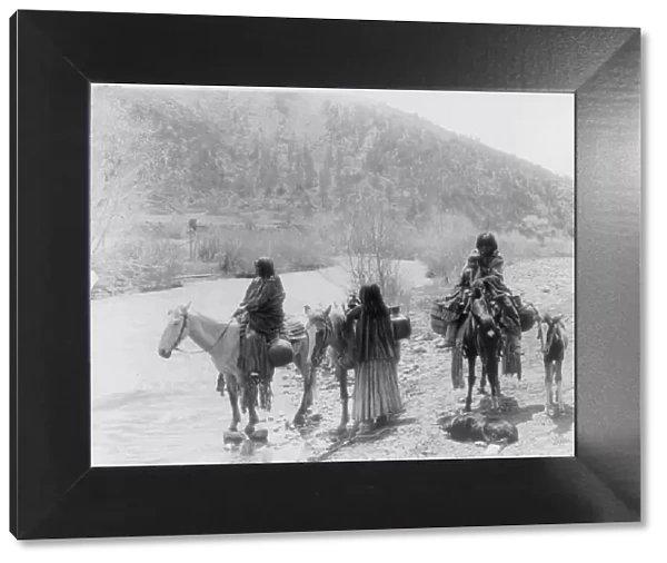 At the ford, c1903. Creator: Edward Sheriff Curtis