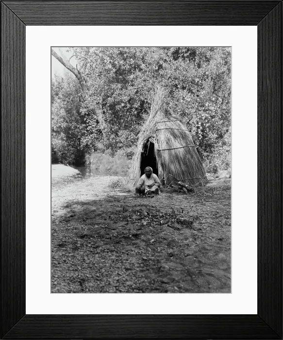 Framed Print : Cooking acorns-upper Lake Pomo, c1924. Creator: Edward Sheriff Curtis Framed Print : Cooking acorns-upper Lake Pomo, c1924. Creator: Edward Sheriff Curtis