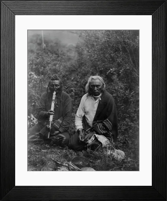 Framed Print : A smoke, c1905. Creator: Edward Sheriff Curtis Framed Print : A smoke, c1905. Creator: Edward Sheriff Curtis