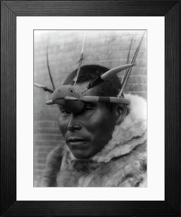 Framed Print : Maskette-Nunivak, c1929. Creator: Edward Sheriff Curtis Framed Print : Maskette-Nunivak, c1929. Creator: Edward Sheriff Curtis