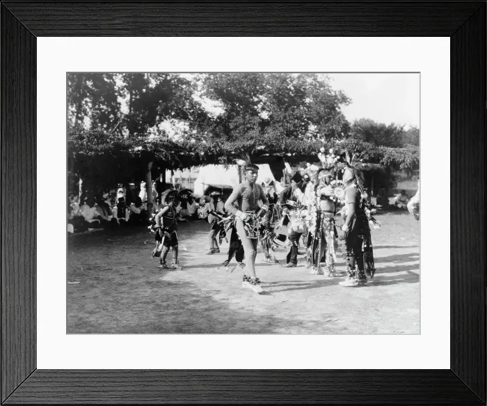 Framed Print : Skidi and Wichita dancers, c1927. Creator: Edward Sheriff Curtis Framed Print : Skidi and Wichita dancers, c1927. Creator: Edward Sheriff Curtis