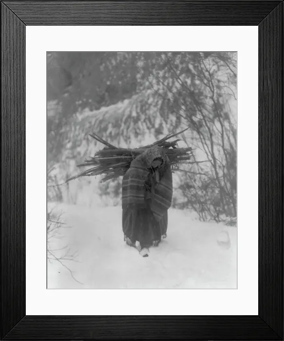 Framed Print : A heavy load, c1908. Creator: Edward Sheriff Curtis Framed Print : A heavy load, c1908. Creator: Edward Sheriff Curtis