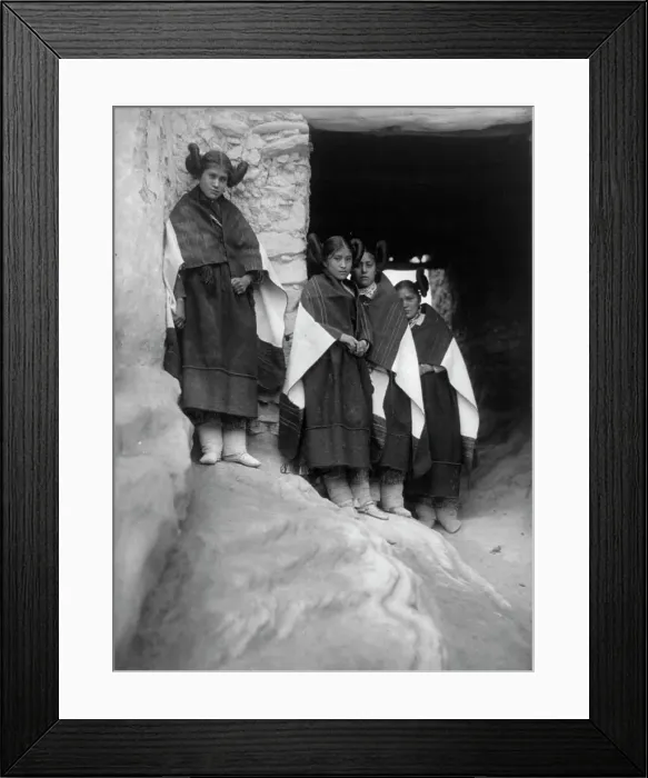 Framed Print : Walpi maidens-Hopi, c1906. Creator: Edward Sheriff Curtis Framed Print : Walpi maidens-Hopi, c1906. Creator: Edward Sheriff Curtis