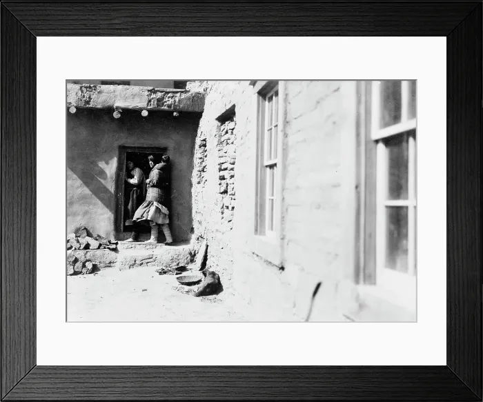 Framed Print : A Zuni doorway, c1903. Creator: Edward Sheriff Curtis Framed Print : A Zuni doorway, c1903. Creator: Edward Sheriff Curtis