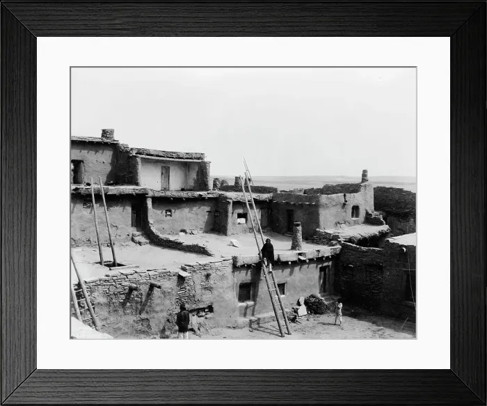 Framed Print : A corner of Zuni, c1903. Creator: Edward Sheriff Curtis Framed Print : A corner of Zuni, c1903. Creator: Edward Sheriff Curtis