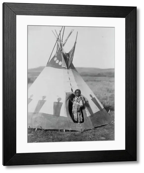 Framed Print : Crow Chief's Daughter, c1910. Creator: Edward Sheriff Curtis Framed Print : Crow Chief's Daughter, c1910. Creator: Edward Sheriff Curtis