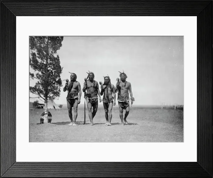 Framed Print : Night medicine men, 1908, c1908. Creator: Edward Sheriff Curtis
