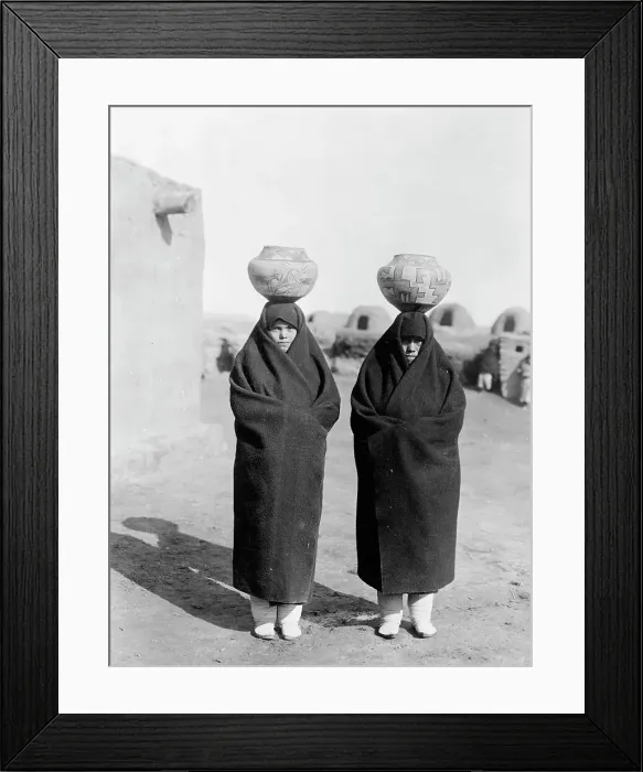 Framed Print : Zuni water carriers, c1903. Creator: Edward Sheriff Curtis Framed Print : Zuni water carriers, c1903. Creator: Edward Sheriff Curtis