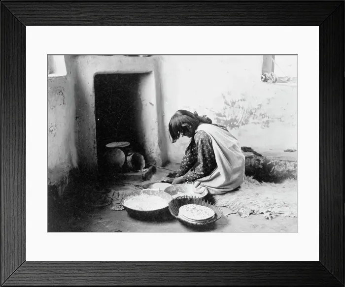 Framed Print : Zuni bread maker, c1903. Creator: Edward Sheriff Curtis Framed Print : Zuni bread maker, c1903. Creator: Edward Sheriff Curtis