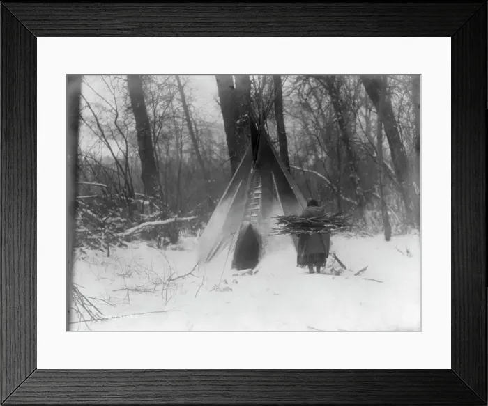 Framed Print : Winter-Apsaroke, c1908. Creator: Edward Sheriff Curtis Framed Print : Winter-Apsaroke, c1908. Creator: Edward Sheriff Curtis