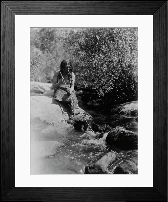 Framed Print : On the Merced-Southern Miwok, c1924. Creator: Edward Sheriff Curtis Framed Print : On the Merced-Southern Miwok, c1924. Creator: Edward Sheriff Curtis
