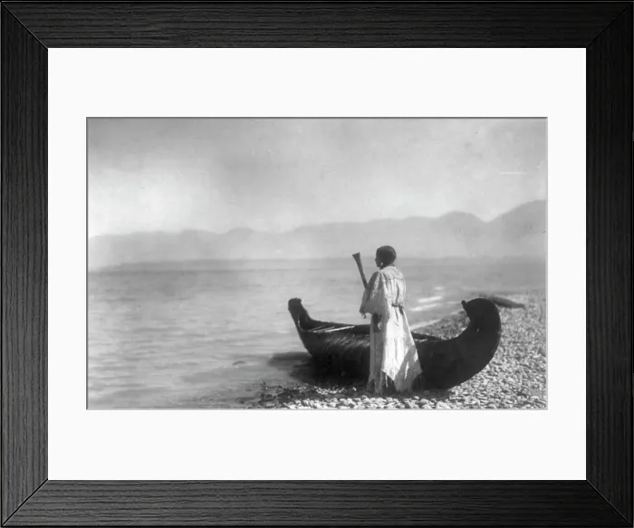 Framed Print : Kutenai woman, 1910, c1910. Creator: Edward Sheriff Curtis Framed Print : Kutenai woman, 1910, c1910. Creator: Edward Sheriff Curtis