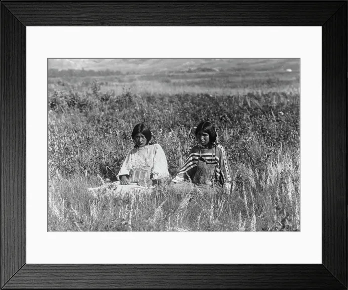 Framed Print : Little Plume's daughter, c1910. Creator: Edward Sheriff Curtis Framed Print : Little Plume's daughter, c1910. Creator: Edward Sheriff Curtis