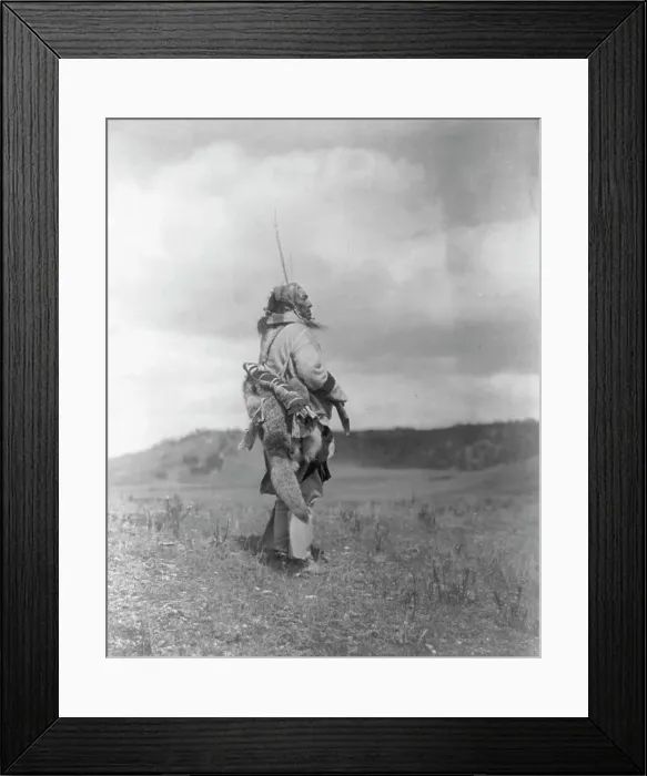 Framed Print : The scout-Atsina, c1908. Creator: Edward Sheriff Curtis Framed Print : The scout-Atsina, c1908. Creator: Edward Sheriff Curtis