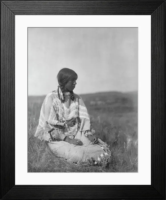 Framed Print : Flint Smoker's daughter, c1910. Creator: Edward Sheriff Curtis Framed Print : Flint Smoker's daughter, c1910. Creator: Edward Sheriff Curtis