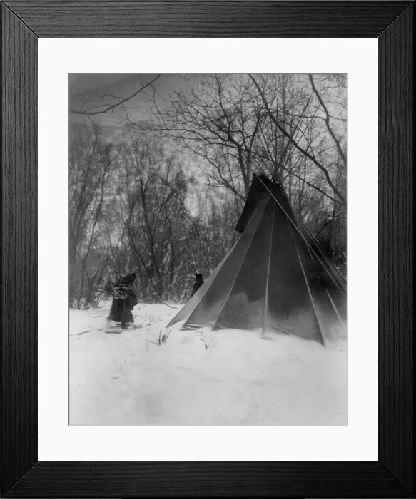 Framed Print : When winter comes, c1908. Creator: Edward Sheriff Curtis Framed Print : When winter comes, c1908. Creator: Edward Sheriff Curtis