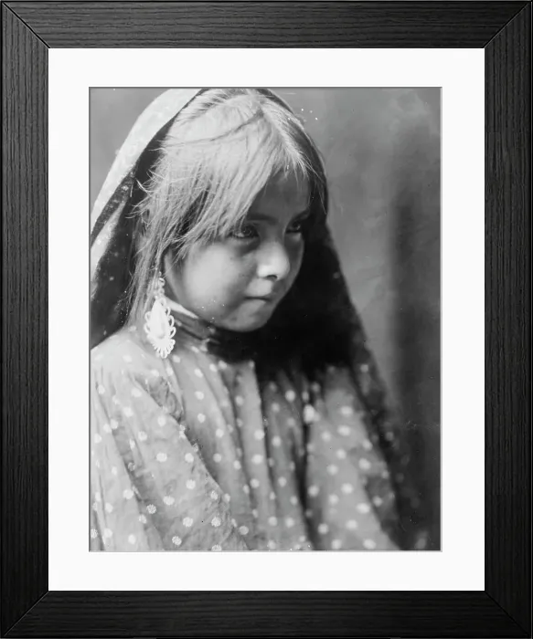 Framed Print : A Nambe girl, c1905. Creator: Edward Sheriff Curtis Framed Print : A Nambe girl, c1905. Creator: Edward Sheriff Curtis