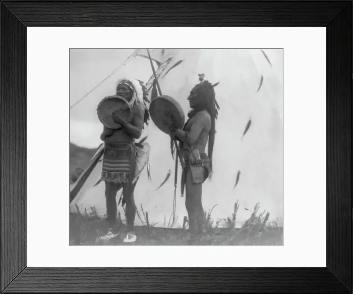 Framed Print : Singing deeds of valor, c1908. Creator: Edward Sheriff Curtis Framed Print : Singing deeds of valor, c1908. Creator: Edward Sheriff Curtis