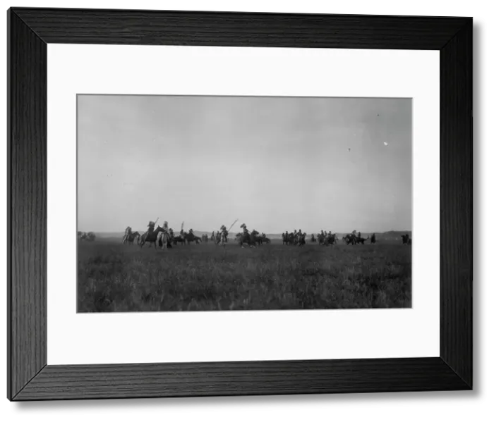 Framed Print : Morning attack, c1907. Creator: Edward Sheriff Curtis Framed Print : Morning attack, c1907. Creator: Edward Sheriff Curtis