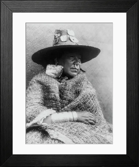 Framed Print : A chief's daughter-Nakoaktok, c1914. Creator: Edward Sheriff Curtis Framed Print : A chief's daughter-Nakoaktok, c1914. Creator: Edward Sheriff Curtis
