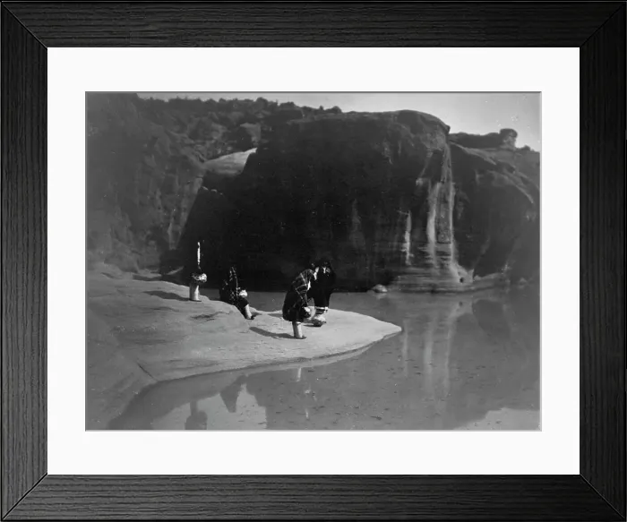 Framed Print : Acoma water carriers, c1905. Creator: Edward Sheriff Curtis Framed Print : Acoma water carriers, c1905. Creator: Edward Sheriff Curtis