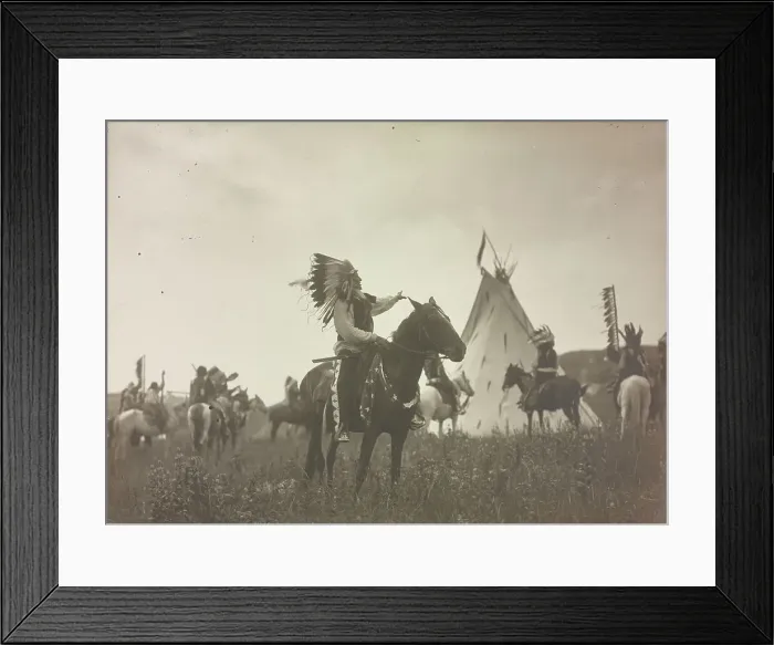 Framed Print : Village herald, c1907. Creator: Edward Sheriff Curtis Framed Print : Village herald, c1907. Creator: Edward Sheriff Curtis