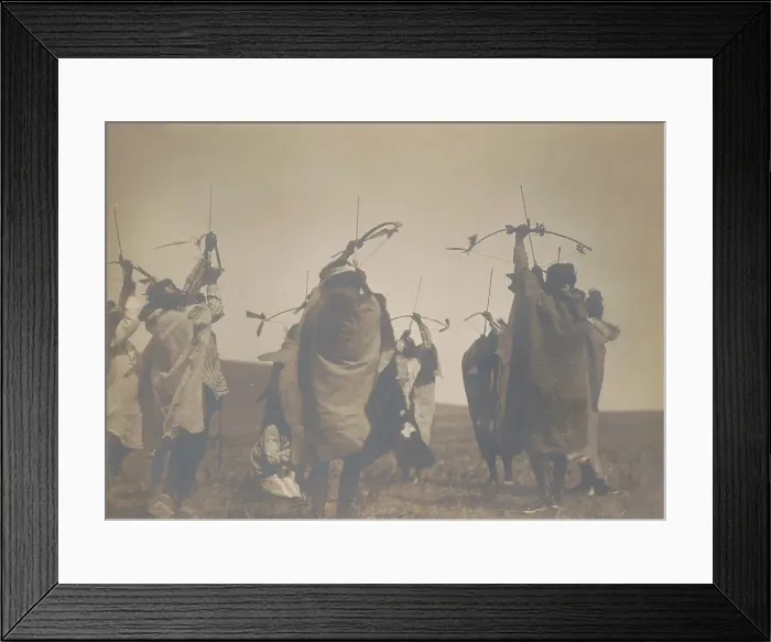 Framed Print : The flight of arrows, c1908. Creator: Edward Sheriff Curtis Framed Print : The flight of arrows, c1908. Creator: Edward Sheriff Curtis