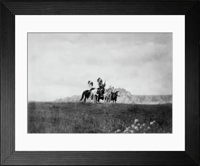 Framed Print : The plains of the Dakota-Sioux, c1905. Creator: Edward Sheriff Curtis Framed Print : The plains of the Dakota-Sioux, c1905. Creator: Edward Sheriff Curtis