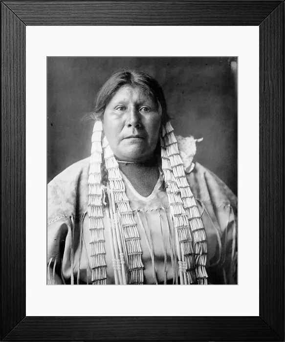 Framed Print : Arikara woman, 1908, c1908. Creator: Edward Sheriff Curtis Framed Print : Arikara woman, 1908, c1908. Creator: Edward Sheriff Curtis