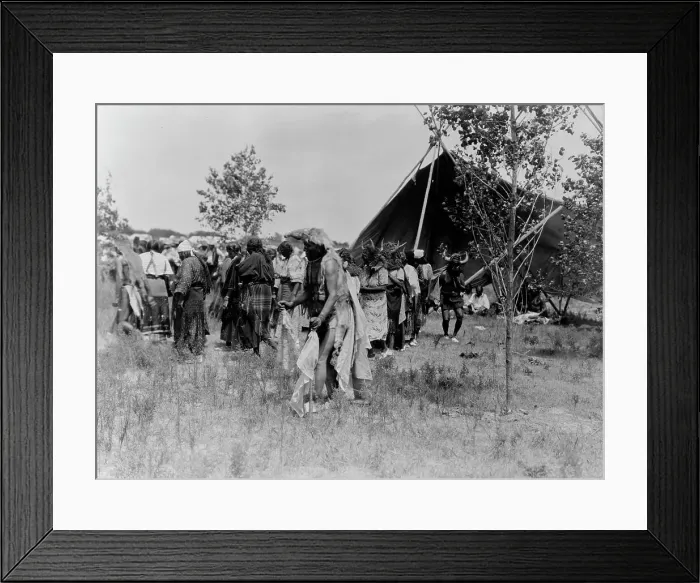 Framed Print : The Wolf, animal dance-Cheyenne, c1927. Creator: Edward Sheriff Curtis Framed Print : The Wolf, animal dance-Cheyenne, c1927. Creator: Edward Sheriff Curtis