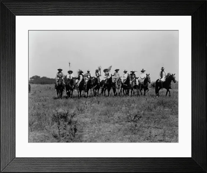 Framed Print : Chiefs in the Sun Dance parade-Cheyenne, c1927. Creator: Edward Sheriff Curtis Framed Print : Chiefs in the Sun Dance parade-Cheyenne, c1927. Creator: Edward Sheriff Curtis