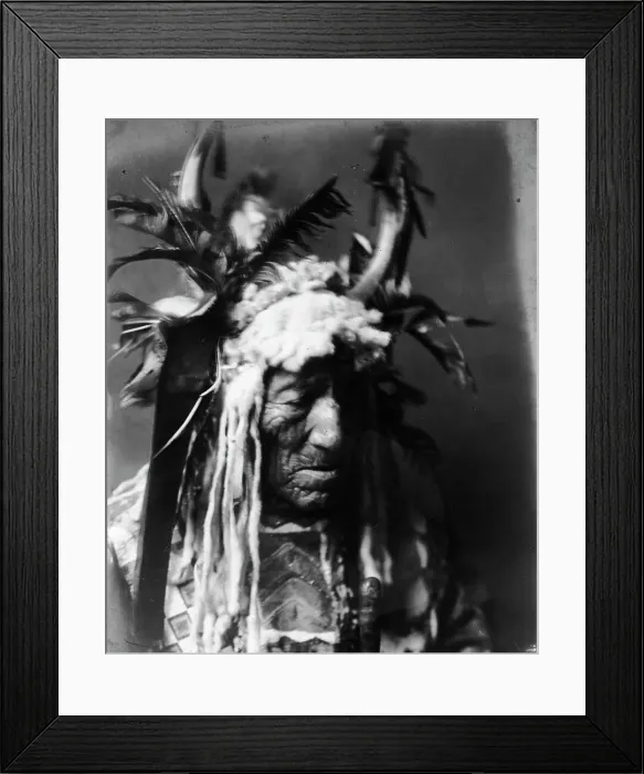 Framed Print : Lean Wolf-Hidatsa, c1908. Creator: Edward Sheriff Curtis Framed Print : Lean Wolf-Hidatsa, c1908. Creator: Edward Sheriff Curtis