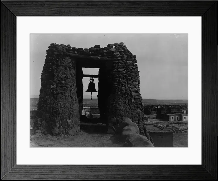 Framed Print : Acoma belfry, c1905. Creator: Edward Sheriff Curtis Framed Print : Acoma belfry, c1905. Creator: Edward Sheriff Curtis