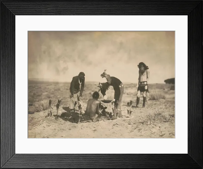 Framed Print : Giving the medicine-Navaho, c1905. Creator: Edward Sheriff Curtis Framed Print : Giving the medicine-Navaho, c1905. Creator: Edward Sheriff Curtis
