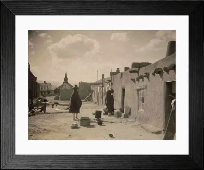 Framed Print : Street Scene-San Juan, c1927. Creator: Edward Sheriff Curtis Framed Print : Street Scene-San Juan, c1927. Creator: Edward Sheriff Curtis