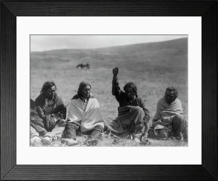 Framed Print : Incense-Atsina, c1908. Creator: Edward Sheriff Curtis Framed Print : Incense-Atsina, c1908. Creator: Edward Sheriff Curtis