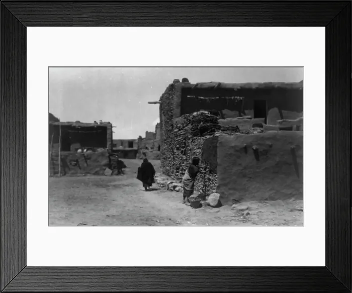 Framed Print : Hopi house builder, c1905. Creator: Edward Sheriff Curtis Framed Print : Hopi house builder, c1905. Creator: Edward Sheriff Curtis