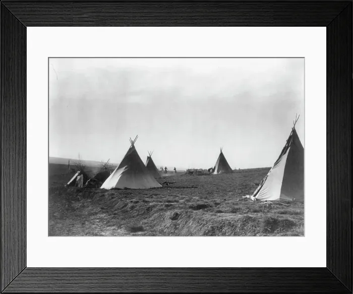 Framed Print : Camp at Stony Lake, c1905. Creator: Edward Sheriff Curtis Framed Print : Camp at Stony Lake, c1905. Creator: Edward Sheriff Curtis