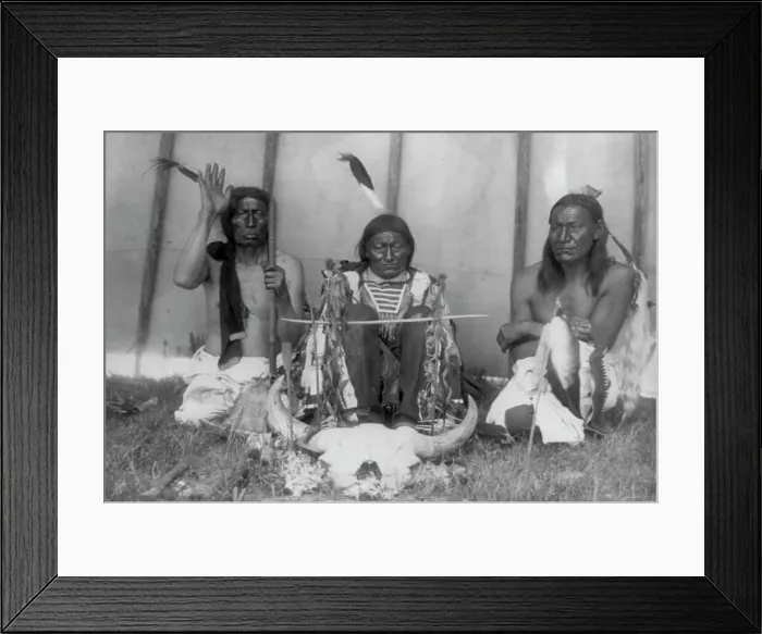 Framed Print : Hu Kalowa Pi, the altar complete, 1907, c1907. Creator: Edward Sheriff Curtis Framed Print : Hu Kalowa Pi, the altar complete, 1907, c1907. Creator: Edward Sheriff Curtis