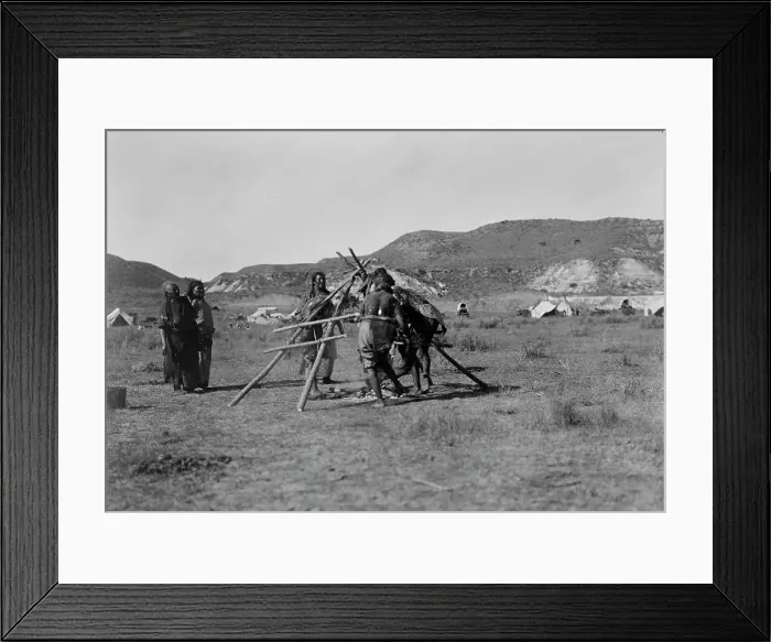 Framed Print : Crazy dancers-Cheyenne, c1910. Creator: Edward Sheriff Curtis Framed Print : Crazy dancers-Cheyenne, c1910. Creator: Edward Sheriff Curtis