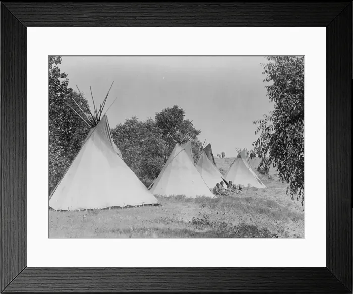 Framed Print : Camp life, c1908. Creator: Edward Sheriff Curtis