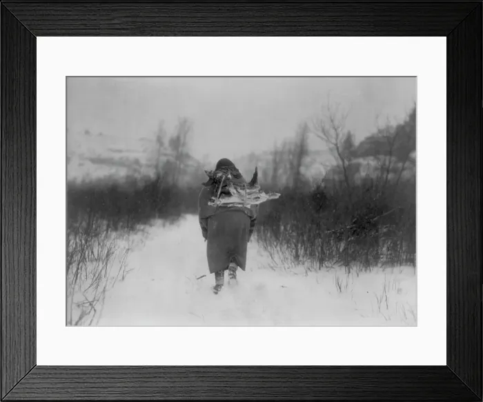 Framed Print : Going to camp, c1908. Creator: Edward Sheriff Curtis Framed Print : Going to camp, c1908. Creator: Edward Sheriff Curtis